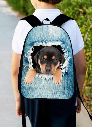 Рюкзак детский с собакой 34х27 см,ранец городской для мальчика...