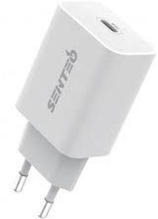 Сетевое зарядное устройство SENTEO Z-08 USB-C PD 20W White