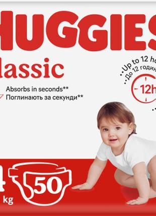 Подгузники Huggies Classic 4 (7-18 кг) Jumbo 50 шт (5029053543...