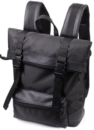 Рюкзак для ноутбука из вставками эко-кожи FABRA 22582 Черный GG