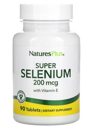 Селен с витамином Е, 200 мкг, Super Selenium With Vitamin E, N...