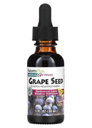 Екстракт виноградних кісточок, 25 мг, без спирту, Grape Seed, ...