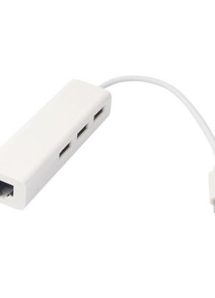 Внешняя USB-C сетевая карта Ethernet USB Hub для Mac Windows Linu