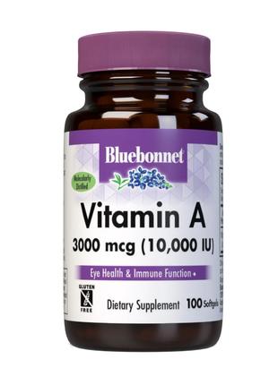 Витамины и минералы Bluebonnet Vitamin A 10000 IU, 100 капсул