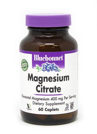 Витамины и минералы Bluebonnet Magnesium Citrate, 60 капсул