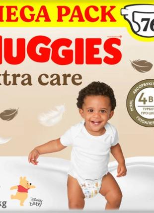 Подгузники Huggies Extra Care Size Размер 4 (8-16 кг) 76 шт (5...
