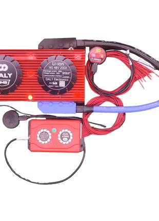 Smart BMS контроллер Daly 14S 48 вольт 200A с активным баланси...