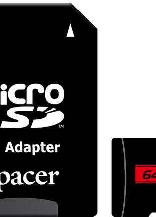 Карта памяти Apacer microSDXC 64GB UHS-I U1 Class 10 (AP64GMCS...