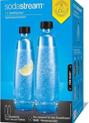 Бутылка для газирования Sodastream Стеклянный графин 2 шт