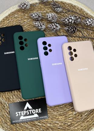 Чехол Silicone Case для Samsung A52 (А525) с микрофиброй проти...