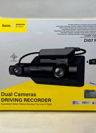 Автомобільний відеореєстратор Hoco DI07 з двома камерами