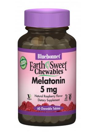 Аминокислота Bluebonnet Nutrition Мелатонин 5мг, Вкус Малины, ...
