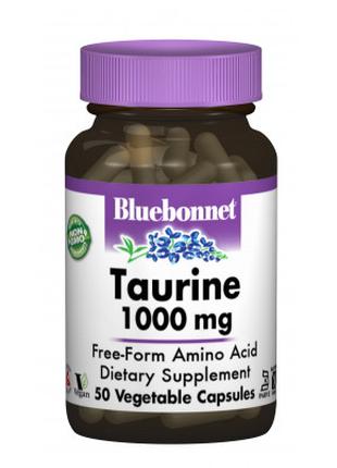 Аминокислота Bluebonnet Nutrition Таурин 1000мг, 50 гелевых ка...