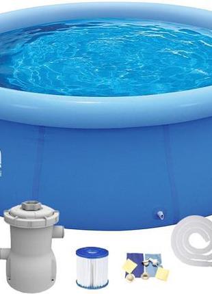 Надувний басейн комплект 12в1 AVENLI 305х76 см колір Синій