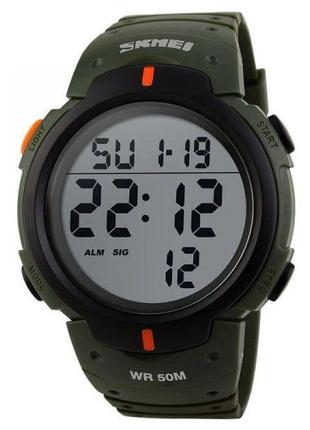 Часы наручные мужские SKMEI 1068AG, армейские часы противоудар...