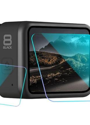 Стекло для дисплея + стекло на объектив GoPro Hero 8 Black (3шт)