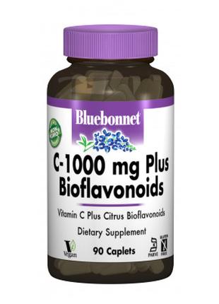 Витамин Bluebonnet Nutrition С-1000 + Биофлавоноиды, 90 капсул...