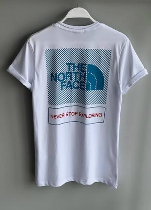 Мужская белая футболка The North face