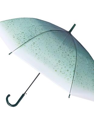 Зонт женский RST RST940 Капли дождя Dark Green трость 20шт
