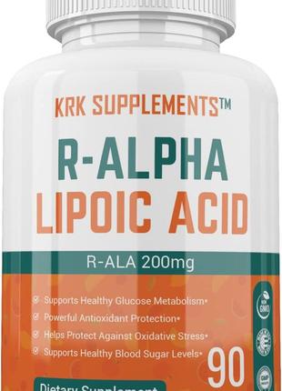 R-альфа-ліпоєва кислота Krk Supplements R-Alpha Lipoic Acid 20...