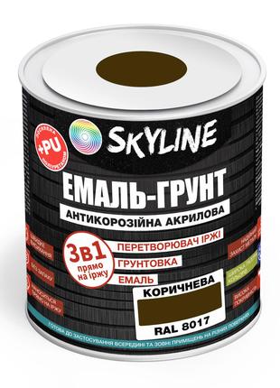 ЕМАЛЬ – ГРУНТ 3 в 1 акрил-поліуретанова шовковисто-матова Skyl...