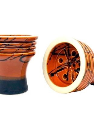 Глиняная чаша для кальяна Sweet Bowls Unika Glaze - Orange
