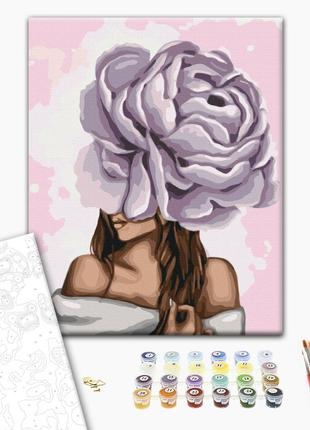 Картина по номерам "Дама с фиолетовым пионом © Viktoriia Chorn...