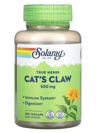 Кора Кошачьего когтя 500 мг Solaray Cat's Claw для иммунитета ...