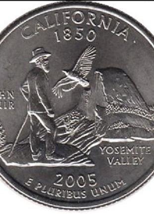 США ¼ доллара, 2005 Квотер штата Калифорния №1840