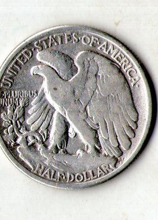 США ½ долара 1941 рік срібло 12.5 гр. 900 пр. Walking Liberty ...