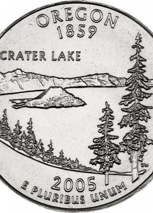 США ¼ доллара, 2005 Квотер штата Орегон №1833