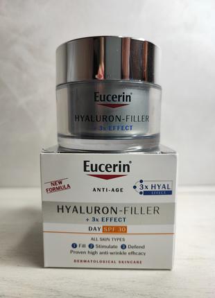 Eucerin Hyaluron-Filler + 3x Effect дневной крем против старен...