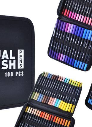 Набір акварельних маркерів Color Pencil 100 кольорів DW-100 чохол