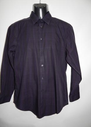Мужская рубашка с длинным рукавом Calvin Klein р.48 040ДРБУ (т...