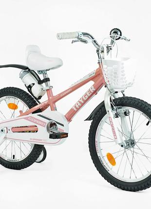 Детский алюминиевый велосипед Corso TAYGER 18" ручной тормоз, ...
