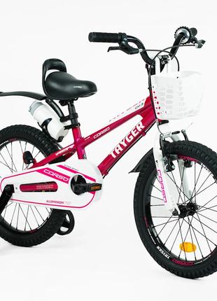 Детский велосипед Corso Tauger 18" алюминиевая рама, ручной то...