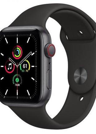 Apple Watch SE 44mm (GPS+LTE) Space Gray Aluminum Case with Bl...