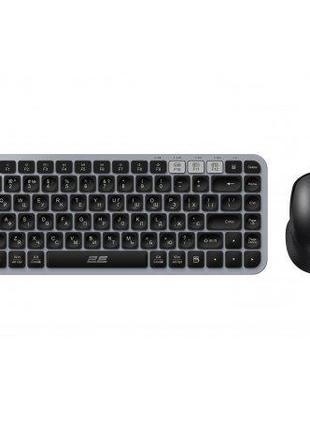 Бездротовий комплект миша+клавіатура 2E MK430 WL/BT EN/UK Grey...