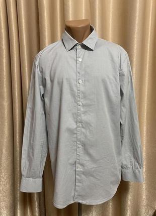 Мужская рубашка Zara серого цвета, размер xL Цвет серый