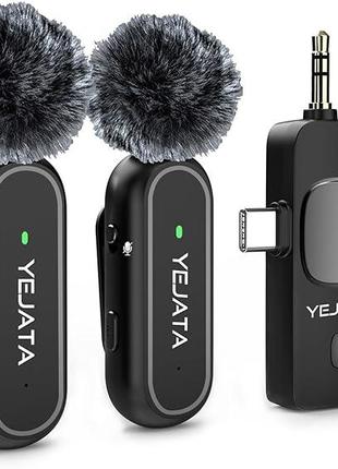 Петличный микрофон YEJATA для телефона IOS/Android/камеры/комп...