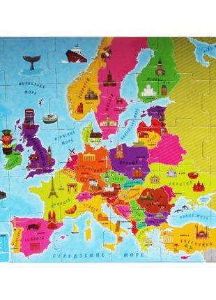 Магнітний пазл "Карта Європи", 30 елементів, 38 х 28 см