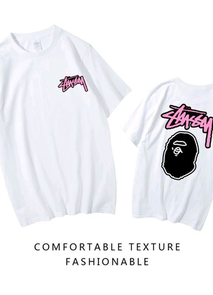 Футболка Stussy x Bape