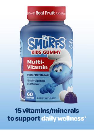 Желейки - витамины смурфики The Smurfs kids gummy multivitamin...