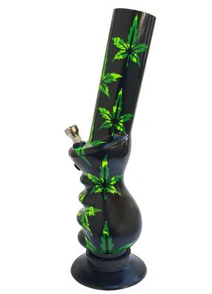 Трубка Акриловая Цветная “Cannabis Leaves”