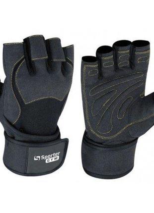 Перчатки для фитнеса Sporter MFG-148.4A, Black/Yellow XL