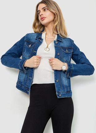 Джинсовая куртка женская, цвет синий, размер L, 129RL004