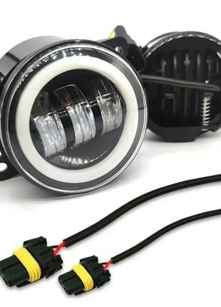 LED фары противотуманные 3.5 дюйм Nissan Leaf / 90mm ДХО с анг...