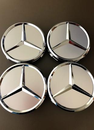 Ковпачки заглушки в диски Mercedes-Benz / Мерседес Хром сірий ...