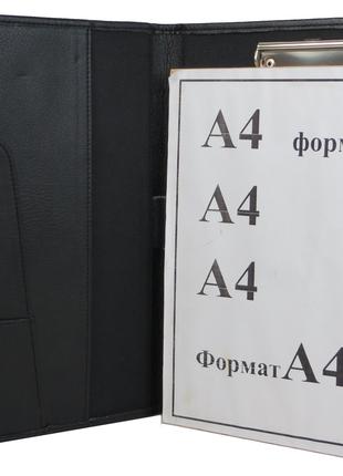 Папка для документов из эко кожи Portfolio, Украина черная