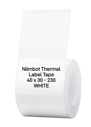 Термоэтикетка 40х30мм белая 230 шт для Niimbot B21/B3S/B1/B203...